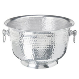 Beliani Decorative Bowl Pompeii Metal Silver - thumbnail 1