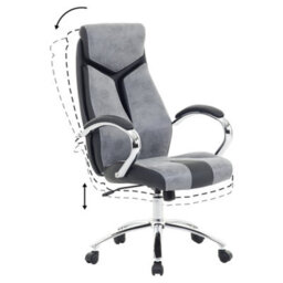 Beliani Office Chair Formula Faux Leather Grey - thumbnail 4