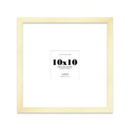 "10X10"" Gold Picture Frame - 10X10"" Square Frame With 6X6"" Mount For 10X10""/6X6"" Pictures Art Deco Style Room Decor, 1 Pack" - thumbnail 1
