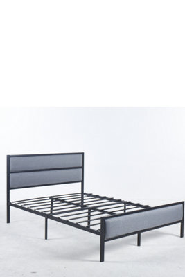 Modernique Zix Metal Bed Frame In 4Ft6 Uk Standard Double Bed - image 1