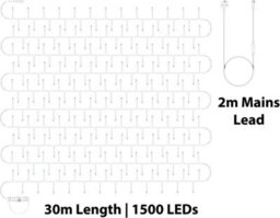Eagle Connect Cluster Lights White Rubber Ip65 Copper Gold 30M - thumbnail 2