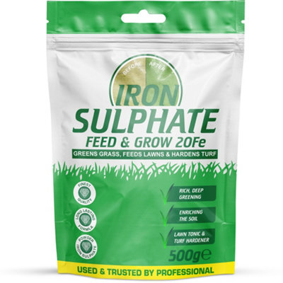 Iron Sulphate 500G - Makes Grass Greener, Hardens Turf And Prevents Lawn Disease Makes Upto 500L & Covers Upto 500M2 By Psn - image 1