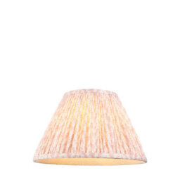 Loops Elegant Handcrafted 30Cm Peachy Pink Tapered Cylinder Lamp Shade With Leaf Design - thumbnail 1