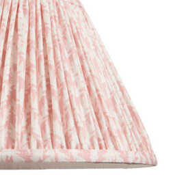 Loops Elegant Handcrafted 30Cm Peachy Pink Tapered Cylinder Lamp Shade With Leaf Design - thumbnail 3