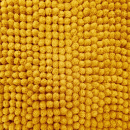 Allure Bath Fashions Supersoft Chenille Bobble Two Piece Bath & Pedestal Mat Set - Mustard - thumbnail 2