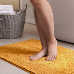 Allure Bath Fashions Supersoft Chenille Bobble Two Piece Bath & Pedestal Mat Set - Mustard - thumbnail 4