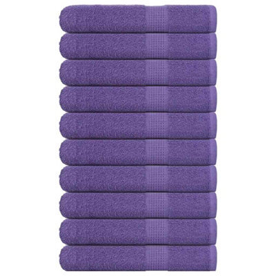 Berkfield Sauna Towels 10 Pcs Purple 80X200 Cm 360 Gsm 100% Cotton - image 1