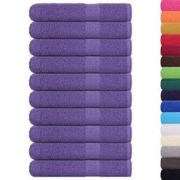 Berkfield Sauna Towels 10 Pcs Purple 80X200 Cm 360 Gsm 100% Cotton - thumbnail 2
