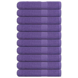 Berkfield Sauna Towels 10 Pcs Purple 80X200 Cm 360 Gsm 100% Cotton