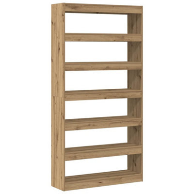 Berkfield Modern Bookcase Artisan Oak Solid Wood 100 X 30 X 198 Cm Bookshelves