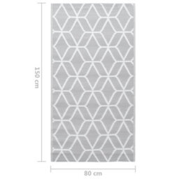 Walplus Outdoor Carpet Rugs For Garden Patios  Grey 80X150 Cm Pp - thumbnail 7