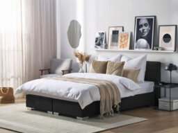 Beliani Divan Bed Fabric Admiral 160 X 200 Cm (Eu King Size) Black - thumbnail 2
