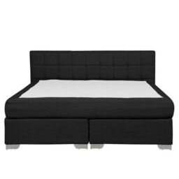 Beliani Divan Bed Fabric Admiral 160 X 200 Cm (Eu King Size) Black - thumbnail 4