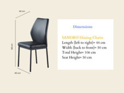 Modernique Set Of 4 Dining Chairs In Grey Faux Leather & Metal Frame Solid Build - thumbnail 5