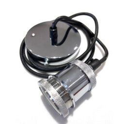 CGC Lighting Cgc Cassie Chrome 1.5M Adjustable E27 Ceiling Pendant And Matching Ceiling Rose