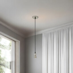 CGC Lighting Cgc Cassie Chrome 1.5M Adjustable E27 Ceiling Pendant And Matching Ceiling Rose - thumbnail 3