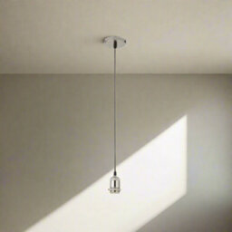 CGC Lighting Cgc Cassie Chrome 1.5M Adjustable E27 Ceiling Pendant And Matching Ceiling Rose - thumbnail 2