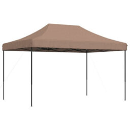 Walplus Foldable Party Tent Garden Gazebo Canopy Pop-Up Brown 440X292X315 Cm - thumbnail 5