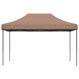 Walplus Foldable Party Tent Garden Gazebo Canopy Pop-Up Brown 440X292X315 Cm - thumbnail 3