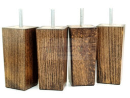 L&F 4X Replacement Furniture Legs Solid Wood 110mm High Sofas Chairs Settee Cabinets Legs M8 Tsp2055 - thumbnail 3