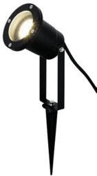 GoodHome Shelby Matt Black Led Outdoor Stake Light (D)98mm - thumbnail 1