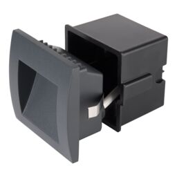GoodHome Sham Matt Dark Grey Mains-Powered Neutral White Led Square Deck Light - thumbnail 5
