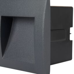 GoodHome Sham Matt Dark Grey Mains-Powered Neutral White Led Square Deck Light - thumbnail 4