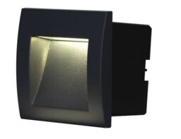 GoodHome Sham Matt Dark Grey Mains-Powered Neutral White Led Square Deck Light - thumbnail 2