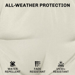Outsunny Outdoor Chair Seat Cushions Set Of 2, Garden Chair Cushions, Cream - thumbnail 5