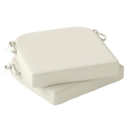 Outsunny Outdoor Chair Seat Cushions Set Of 2, Garden Chair Cushions, Cream - thumbnail 2