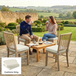 Outsunny Outdoor Chair Seat Cushions Set Of 2, Garden Chair Cushions, Cream - thumbnail 9