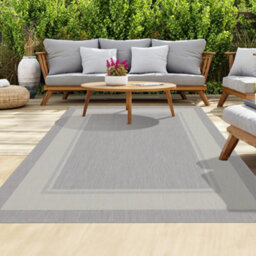 Homeart Outdoor Rugs Easy Cleaning Area Rugs For Balcony,garden,picnic,uv Weather Resistant  Grey Cream, 160 X 230 Cm