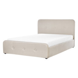 Beliani Ottoman Bed Fabric Rennes 140 X 200 Cm (Eu Double) Beige - thumbnail 6
