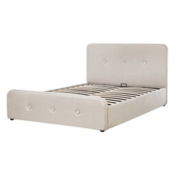Beliani Ottoman Bed Fabric Rennes 140 X 200 Cm (Eu Double) Beige - thumbnail 4