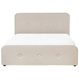 Beliani Ottoman Bed Fabric Rennes 140 X 200 Cm (Eu Double) Beige - thumbnail 7