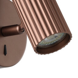 Eglo Portillo Aluminium & Steel Modern Wall Spotlight, Bronze - thumbnail 4