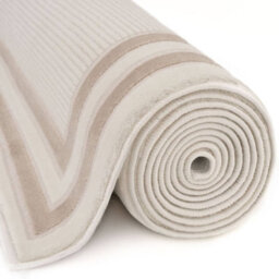 The Rugs Carmel Cream/beige Bordered Area Rug And Runner Non Shedding, Stain Resistant, Soft - thumbnail 5