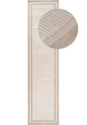 The Rugs Carmel Cream/beige Bordered Area Rug And Runner Non Shedding, Stain Resistant, Soft - thumbnail 9