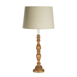 Orsina Antique Style Wooden Table Lamp, Carved Base Bedside Light With Fabric Shade, Classic Desk Lamp Fixture