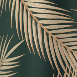 First Choice Lighting Tropica - Dark Green Gold Leaf 25Cm Ceiling Pendant Or Lamp Shade - thumbnail 3