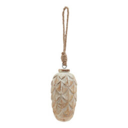 Hill Interiors Antique Pine Cone Bauble Brown (10Cm X 6Cm X 6Cm) - thumbnail 2