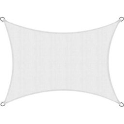 White 2Mx3M Shade Sail For Garden - thumbnail 9