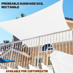 White 2Mx3M Shade Sail For Garden - thumbnail 8