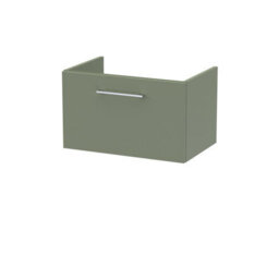 Hudson Reed Arno 600mm Wall Hung Single Drawer Unit-Satin Green
