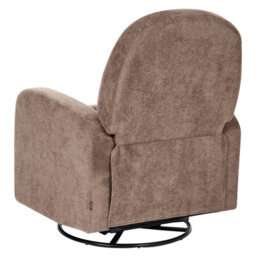 Beliani Rocking Recliner Chair Febe Swivel Fabric Brown - thumbnail 7