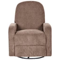Beliani Rocking Recliner Chair Febe Swivel Fabric Brown - thumbnail 6