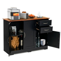 Kitchen Modern Storage Cabinet Buffet Cabinet Adjustable Shelf - thumbnail 3