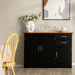 Kitchen Modern Storage Cabinet Buffet Cabinet Adjustable Shelf - thumbnail 1