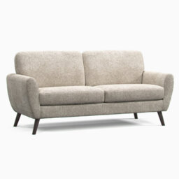 Furnishings For Less UK Matlock Boucle Linen Fabric Curved Arm 3 Seater Sofa - thumbnail 1