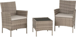 Seconique Willow Garden/patio Set - Grey Rattan/black Glass - thumbnail 3